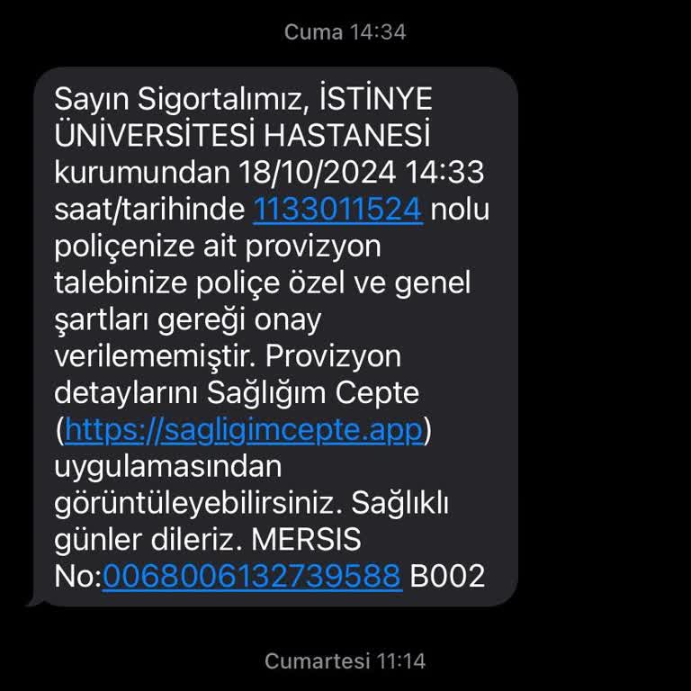 Ameliyat Talebime Olumsuz Yanıt