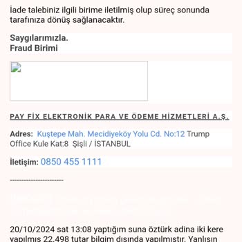 Hesabımdan Çekilen Paranın İadesi Yapılmıyor!