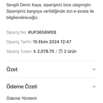 Siparişimin Durumu Hakkında Belirsizlik