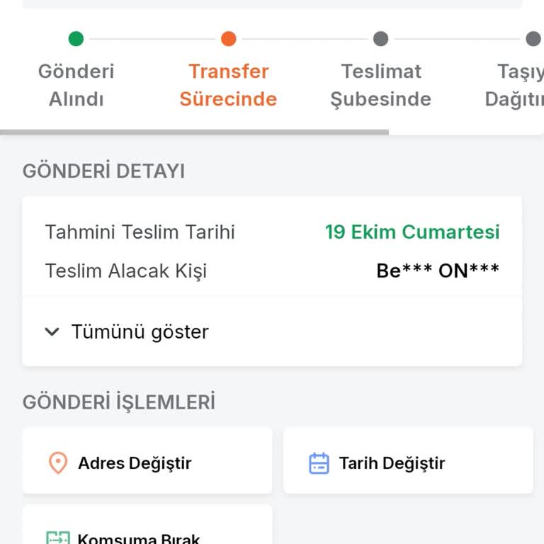 Teslimat Sürecinde Yaşanan Gecikme