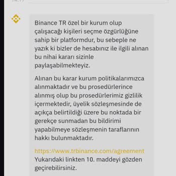 Hesap Kapatma Kararının Gerekçesiz Bildirilmesi