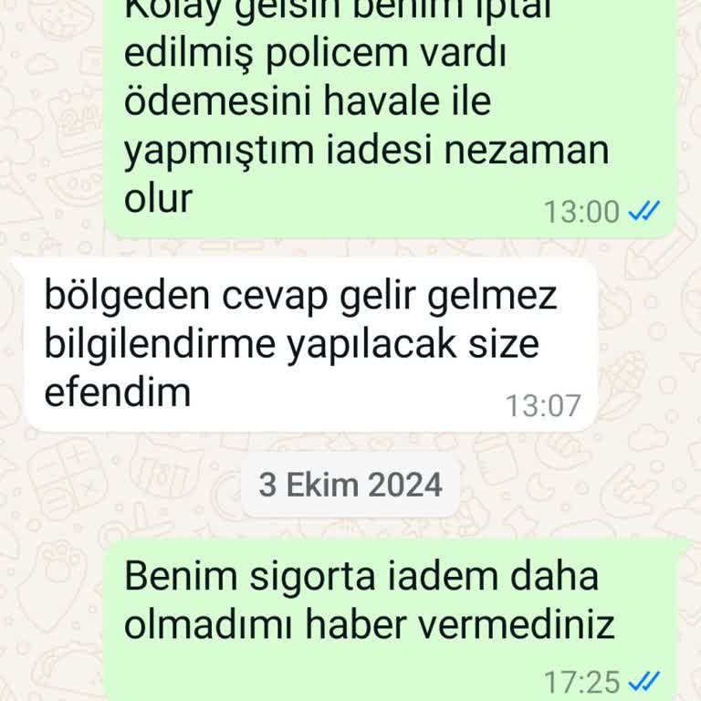 Sigorta İadesinde Yaşanan Sorun Ve Gecikme