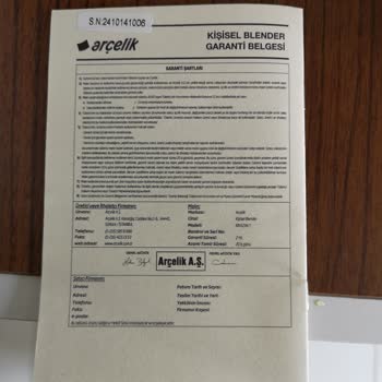 Yeni Blenderın Conta Sorunu