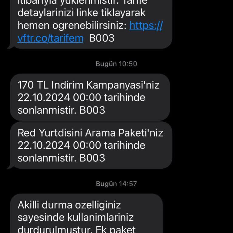 Vodafone Taahhüt Yenileme Ve Yurt Dışı Paketi Belirsizliği