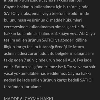 Yanlış Beden Ve İade Sürecinde Zorluk