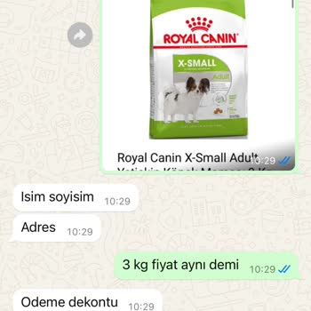 Royal Canin Mama Siparişim Ve İade Sorunu