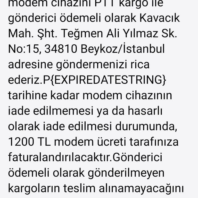 Haksız Modem İade Talebi