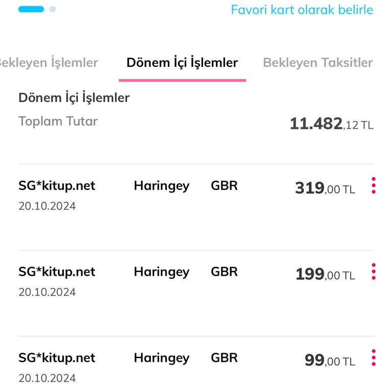 İzinsiz Kredi Kartı Kullanımı Ve Yetersiz Destek