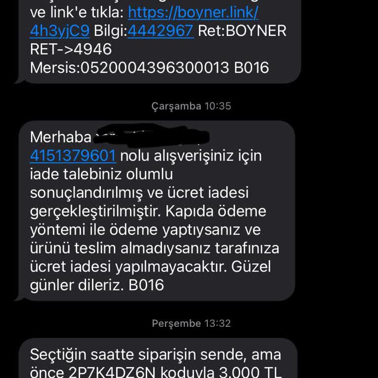 Boyner'den İade Sürecinde Yaşanan Sorunlar