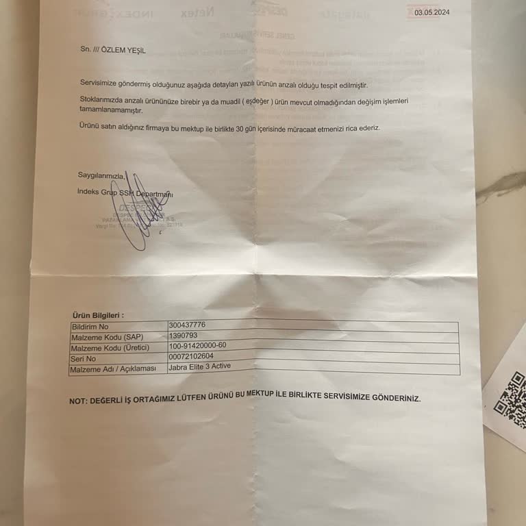 Garanti Sürecinde Stok Sorunu Ve Yanıltıcı Değişim Teklifi