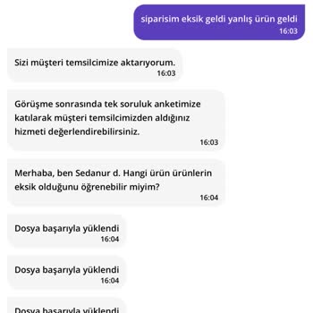 Yanlış Ve Eksik Sipariş Sorunu