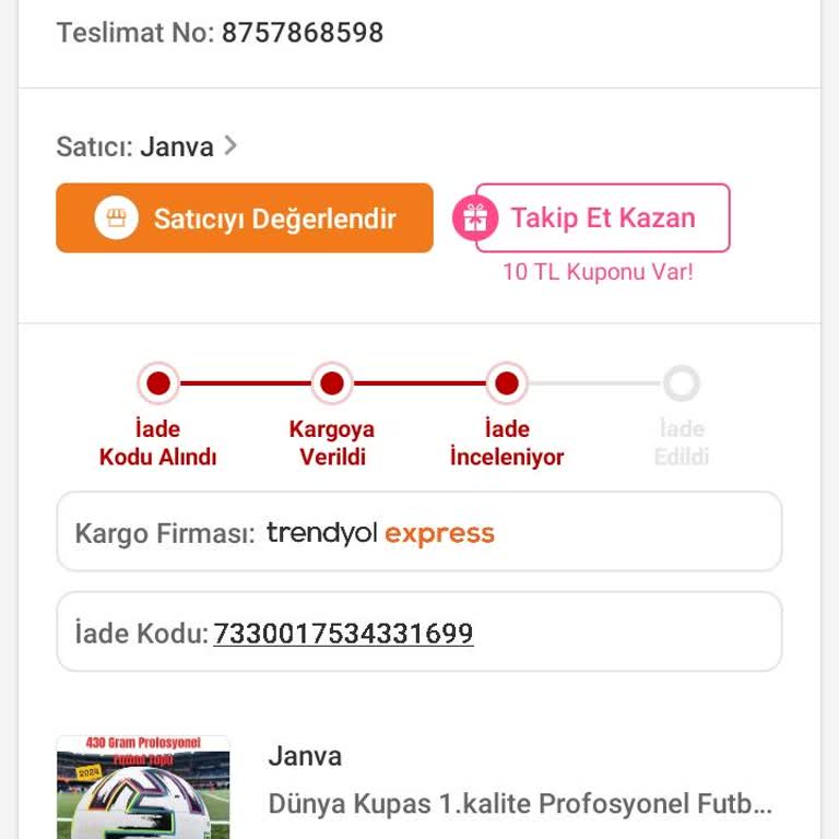 Trendyol Kusurlu Ürün Ve Uzayan İade Süreci