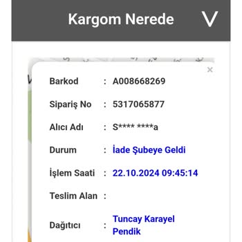 Kargo Şirketinin Keyfi İade Kararı