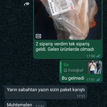 Yanlış Ve Eksik Ürün Gönderen Sayfa, İade Yapmıyor