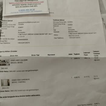 Vivense'den Alınmayan Masa Ve İade Sorunu