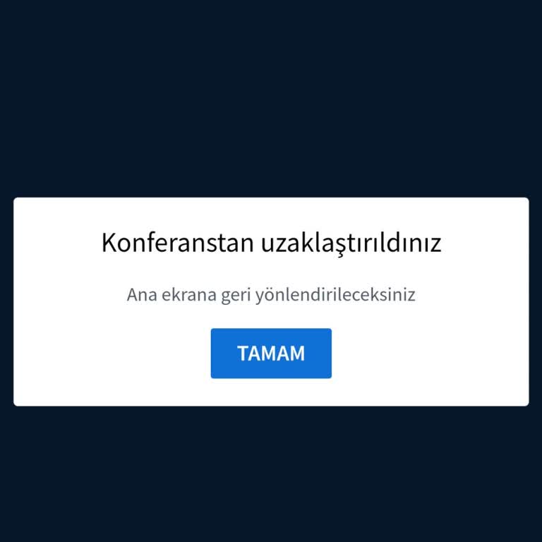 Canlı Dersten Aniden Atılma Sorunu