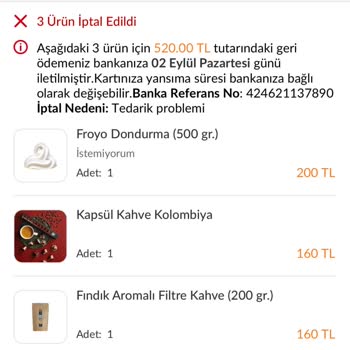 İptal Edilen Siparişin İadesi Hala Yapılmadı!