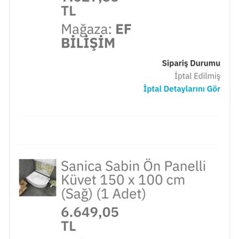 Epttavm'de Tekrar Tekrar İptal Edilen Siparişler