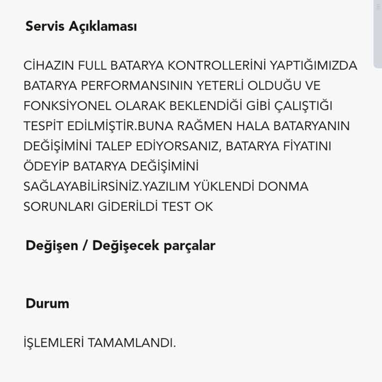 Apple Cihazımın Batarya Sorunu Ve Ücret Talebi