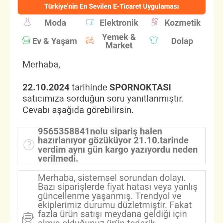 Yanıltıcı Fiyat Güncellemesi Ve Kargo Sorunu