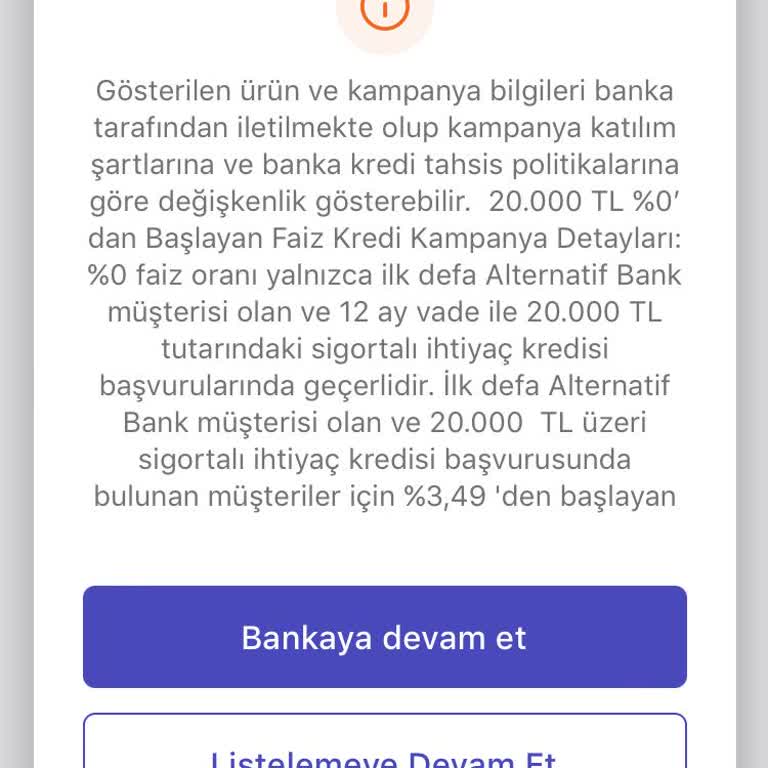 Yanıltıcı Kredi Kampanyası