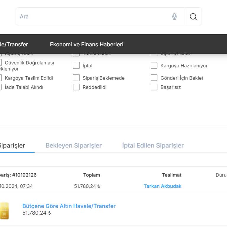 Altın Siparişim Güvenlik Doğrulamasında Esir Kaldı!