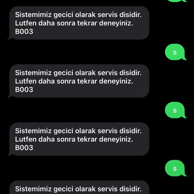 SMS Servis Kesintisi Ve Yanımda Uygulaması Sorunu
