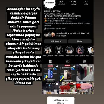Instagram'dan Sipariş Ettiğim Ürün Gönderilmedi