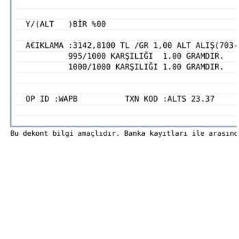 Altın Hesabında Büyük Fiyat Farkı Şoku