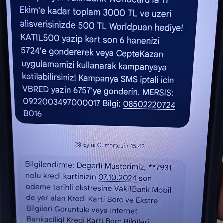 VakıfBank Kampanya Şartları Hakkında Yanıltıcı Bilgilendirme