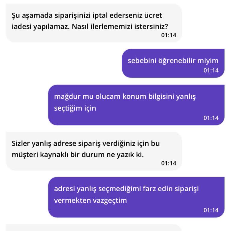 Getir'de Sipariş İptali Ve İade Sorunu