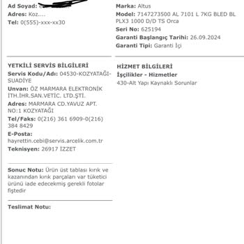 Kırık Çamaşır Makinesi İadesinde Sorun Yaşıyorum