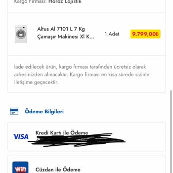 Kırık Çamaşır Makinesi İadesinde Sorun Yaşıyorum