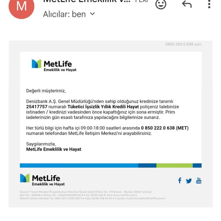 Denizbank Ve Metlife Sigorta İle Yaşanan Erken Kredi Kapama Sorunu