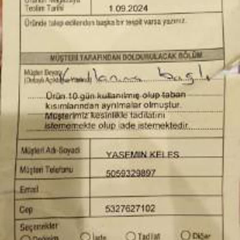 Sandalet Sorunu: Ayıplı Ürün Ve İade Talebi