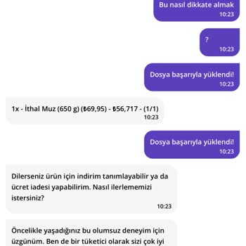 Getir'den Sürekli Bozuk Muz Gönderimi