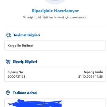 Cepte Şok Uygulamasında Sipariş Sorunu