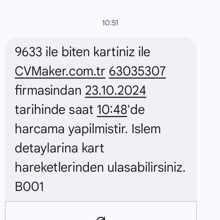 Cvmaker.com.tr İzinsiz Ücret Kesintisi Sorunu