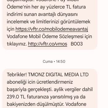 Vodafone Pay Abonelik Sorunu Ve Haksız Ücretlendirme