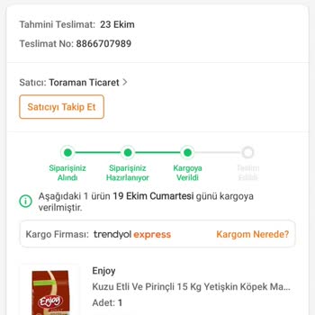 Teslimat Sorunu Ve Yetersiz Müşteri Hizmeti