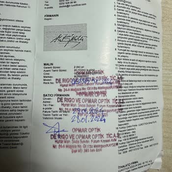 Burberry Gözlükte Oksitlenme Sorunu Ve Garanti Belirsizliği