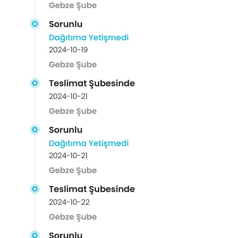 Kargo Teslimatında 4 Günlük Gecikme Ve İletişimsizlik