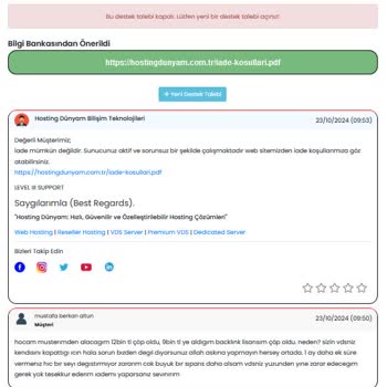 VDS Hizmetinde Sürekli Kesinti Ve İade Sorunu