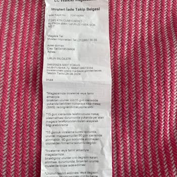 Geri Dönüş Yapılmayan Solmuş Çocuk Mayosu