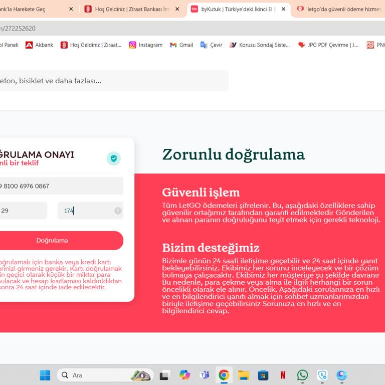 Hesap Doğrulama Sorunu Ve Güvenlik Endişesi