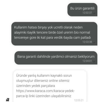 Karaca Tencere Kapak Patlaması Ve Yetersiz Destek