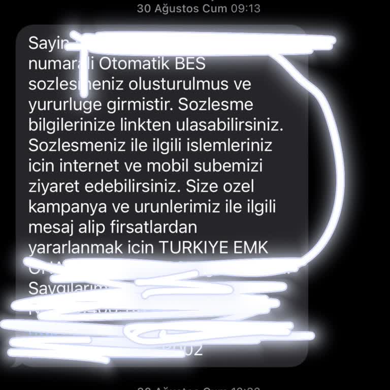 Yanlış Kişiye Gönderilen Emeklilik Sözleşmesi Mesajları