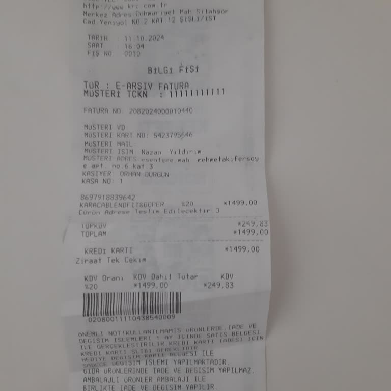 Karaca'dan Aldığım Blender Kayıp!