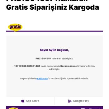 Kargomsende Ve Gratis'ten Teslim Edilmeyen Sipariş Sorunu