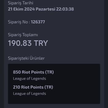 Riot Points Siparişimde İletişim Sorunu